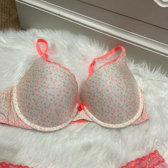 Vintage Victoria's Secret Bright Orange  Bra Set - Picture 2 of 10